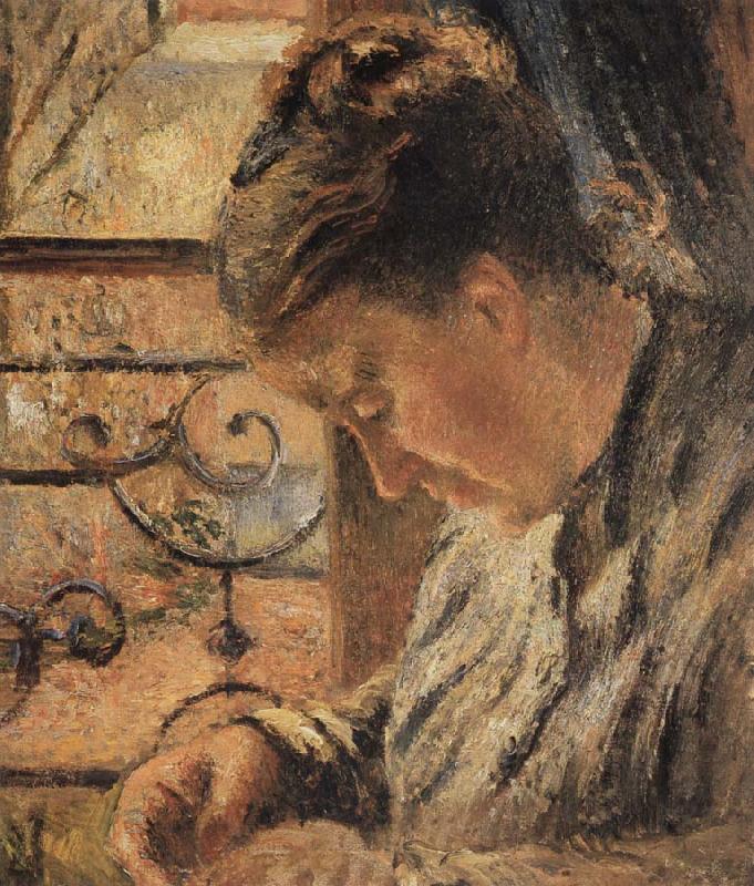 Camille Pissarro The Woman is sewing in front of the window China oil painting art